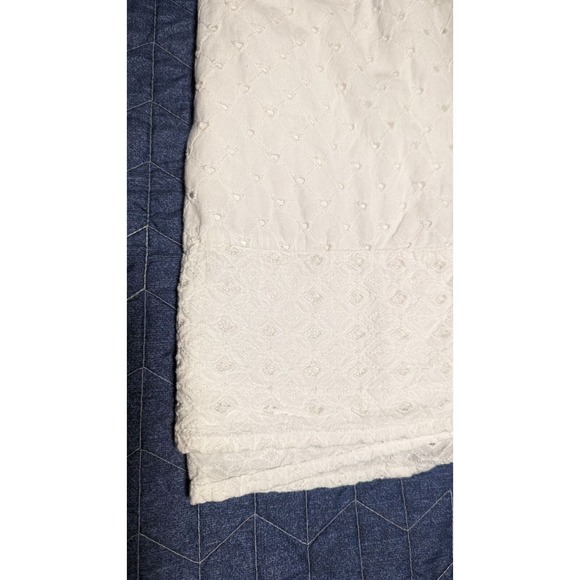 American Eagle Size 4 White Eyelet Cotton Mini Dress Zippered Back Coquette - Picture 13 of 13